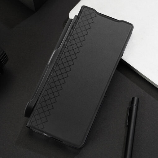 DUX DUCIS Bril Series PU Leather Case with Pen Holder for Samsung Galaxy Z Fold6 5G - Black - Image 12