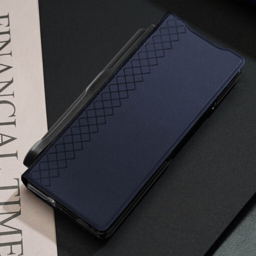 DUX DUCIS Bril Series PU Leather Case with Pen Holder for Samsung Galaxy Z Fold6 5G - Blue - Image 12