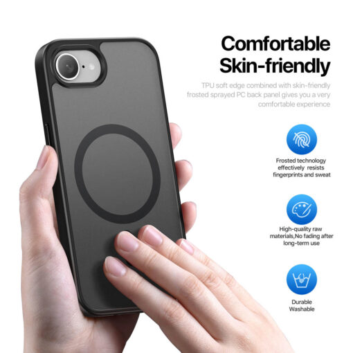 DUX DUCIS Yind Series Magnetic Back Cover for iPhone 16e (2025) - Black - Image 5