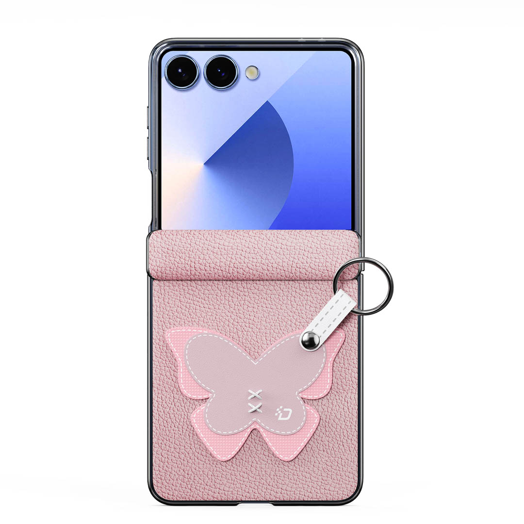 Samsung Galaxy Z Flip 7 Foldable Case - Pink Butterfly | LUVY Series by Dux Ducis - Image 2