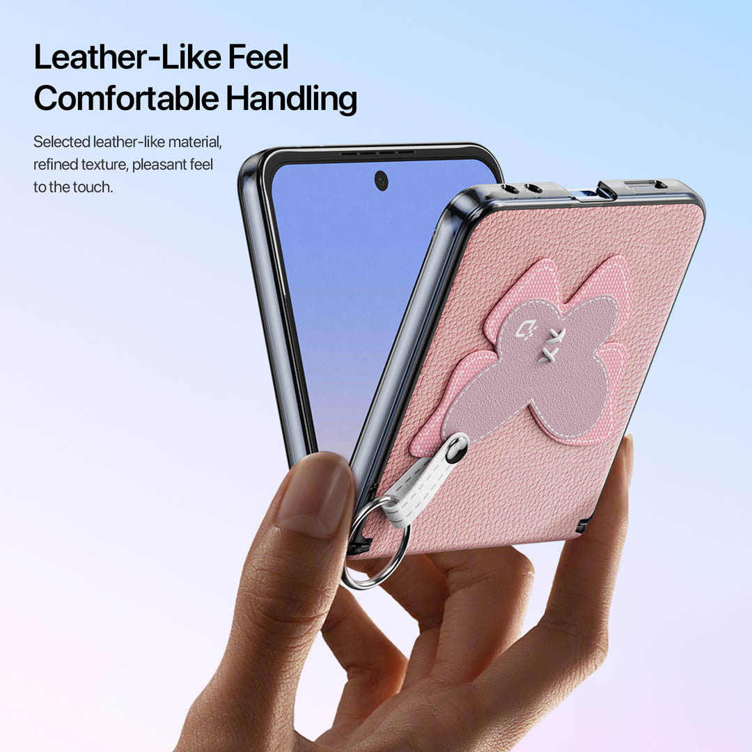 Samsung Galaxy Z Flip 7 Foldable Case - Pink Butterfly | LUVY Series by Dux Ducis - Image 5