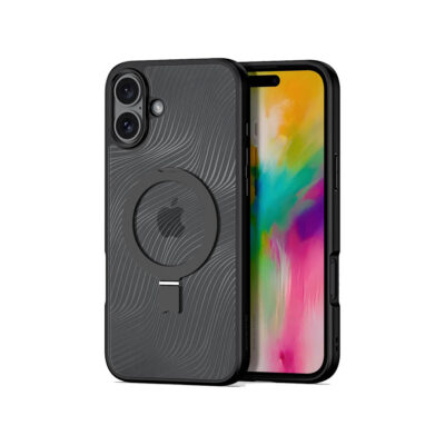 iPhone 16 Plus magnetic case with stand matte finish Dux Ducis Aimo Mag folding stand