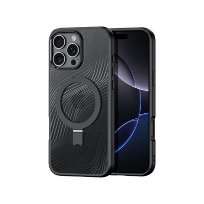 iPhone 16 Pro magnetic case with stand matte finish Dux Ducis Aimo Mag folding stand