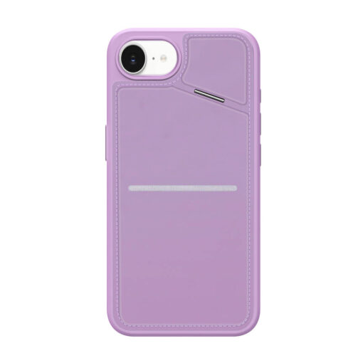 iPhone 16e 3 in 1 Magnetic Charging Wallet Case with Stand - Purple | Rafi II Series by Dux Ducis - Image 2