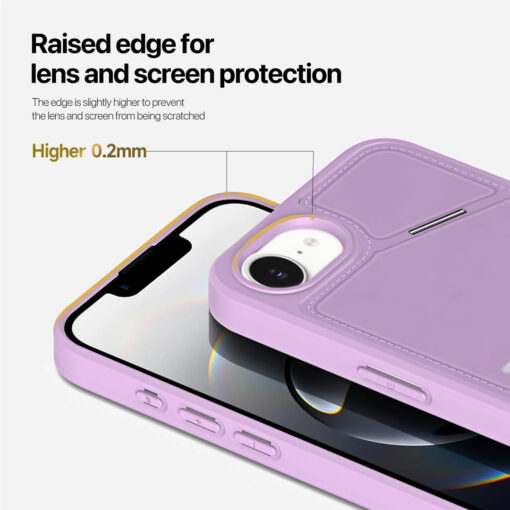 iPhone 16e 3 in 1 Magnetic Charging Wallet Case with Stand - Purple | Rafi II Series by Dux Ducis - Image 10