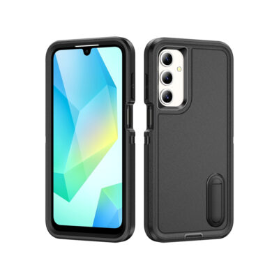 Samsung Galaxy A16 Heavy Duty Case with Kickstand Black rugged protection
