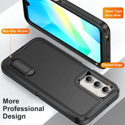 Samsung Galaxy A16 Heavy Duty Case with Kickstand - Rugged - Image 4