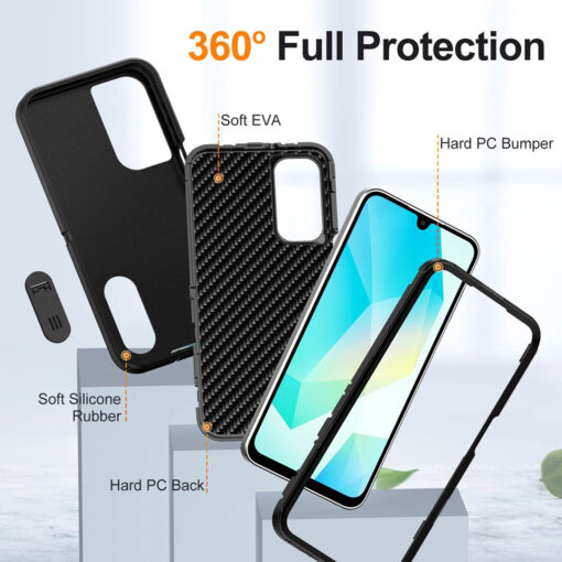Samsung Galaxy A16 Heavy Duty Case with Kickstand - Rugged - Image 5