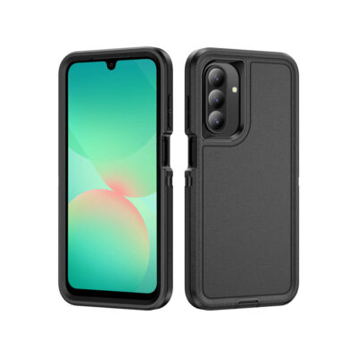 Samsung Galaxy A26 5G Heavy Duty Case - Black | Military Drop Protection | Rugged Protection | Anti-Scratch