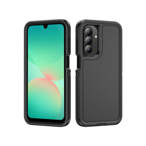 Samsung Galaxy A26 5G Heavy Duty Case - Black | Military Drop Protection | Rugged Protection | Anti-Scratch