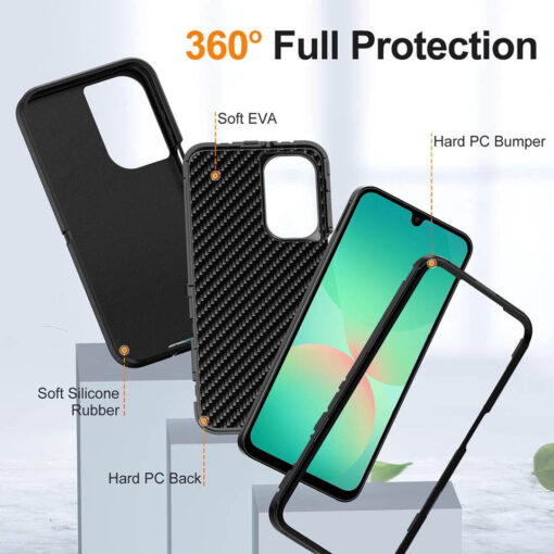Samsung Galaxy A26 5G Heavy Duty Case - Black | Military Drop Protection | Rugged Protection | Anti-Scratch - Image 4