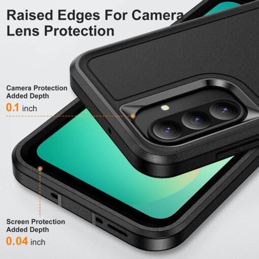 Samsung Galaxy A26 5G Heavy Duty Case - Black | Military Drop Protection | Rugged Protection | Anti-Scratch - Image 5