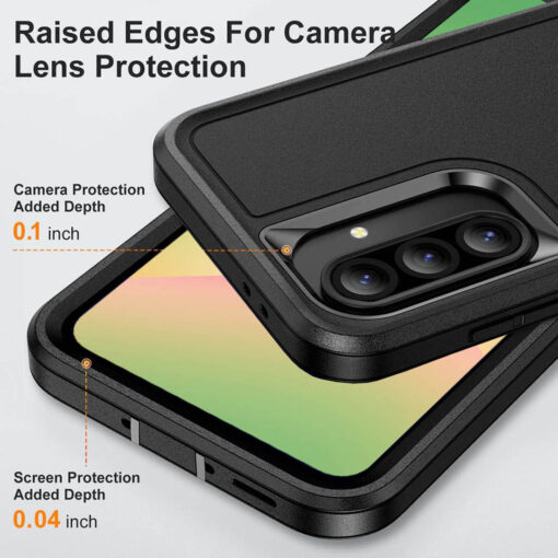 Samsung Galaxy A36 / A56 Heavy Duty Case - Black | Military Drop Protection | Rugged Protection | Anti-Scratch - Image 5