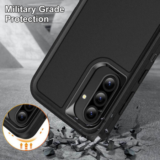 Samsung Galaxy A36 / A56 Heavy Duty Case - Black | Military Drop Protection | Rugged Protection | Anti-Scratch - Image 6