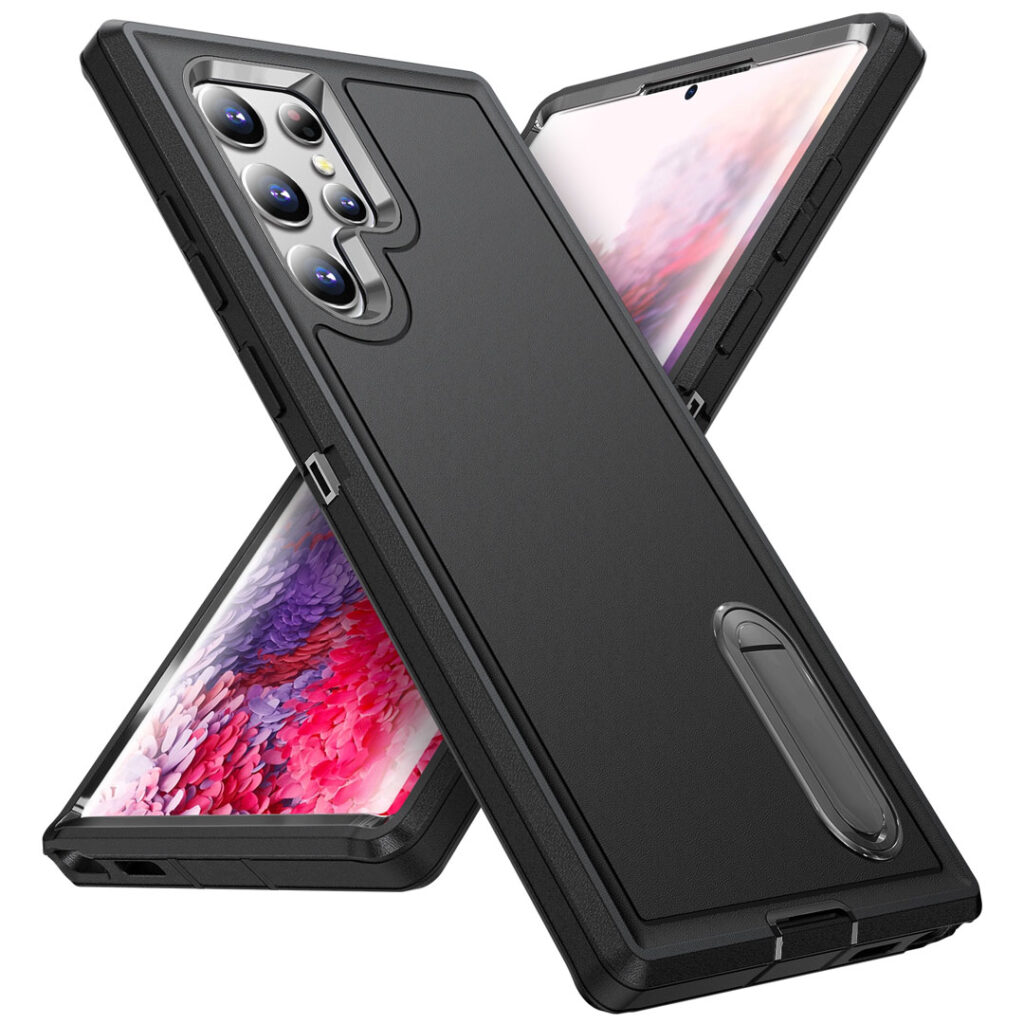 Samsung Galaxy S22 Ultra Rugged Heavy Duty Case with Kickstand