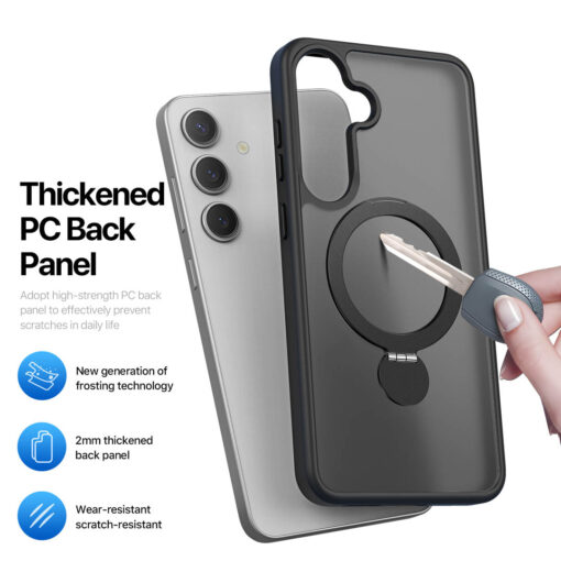 Samsung Galaxy S25 Plus Magnetic Charging Case with Fold Stand - Black | Yind Series by Dux Ducis - Image 7