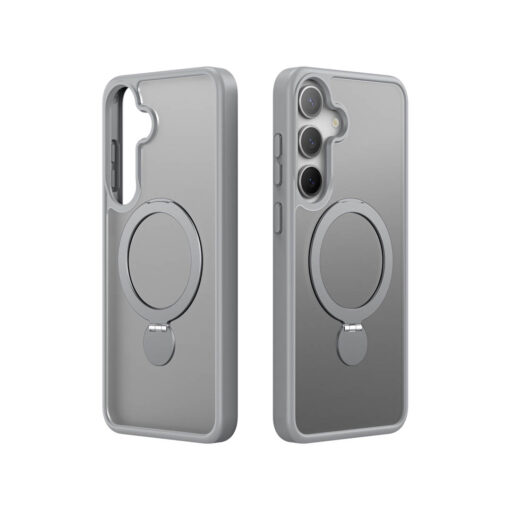 Samsung Galaxy S25 Magnetic Charging Case with Fold Stand - Grey | Yind Series by Dux Ducis
