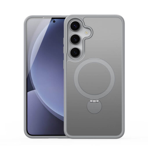 Samsung Galaxy S25 Magnetic Charging Case with Fold Stand - Grey | Yind Series by Dux Ducis - Image 2