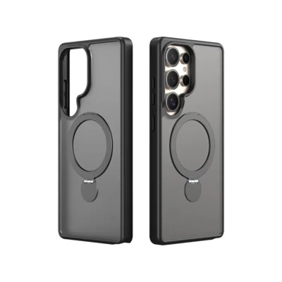 Samsung Galaxy S25 Ultra magnetic frosted case with stand black by Dux Ducis