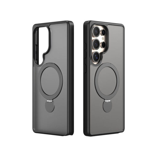 Samsung Galaxy S25 Ultra Magnetic Charging Case with Fold Stand - Black | Yind Series by Dux Ducis