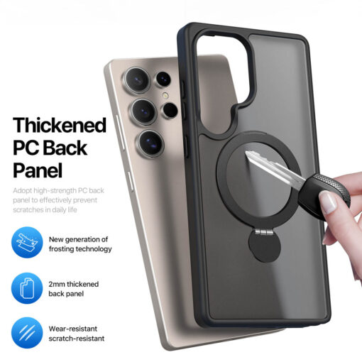 Samsung Galaxy S25 Ultra Magnetic Charging Case with Fold Stand - Black | Yind Series by Dux Ducis - Image 7