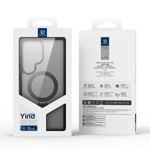 Samsung Galaxy S25 Ultra Magnetic Charging Case with Fold Stand - Black | Yind Series by Dux Ducis - Image 10