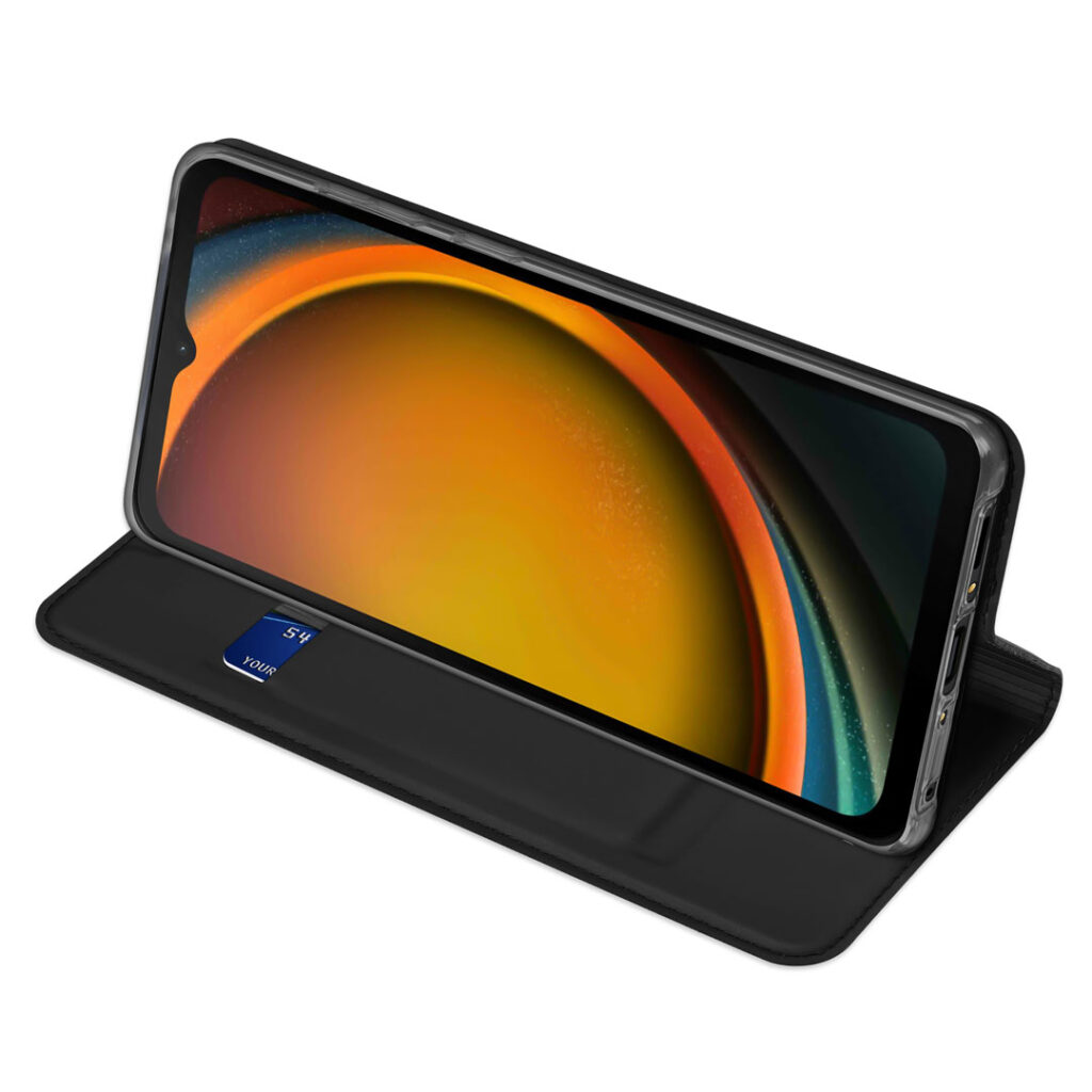 Samsung Galaxy Xcover 7 Wallet Case with Card Holder and Stand Black