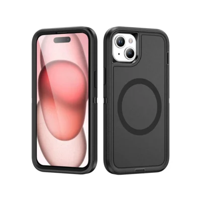 iPhone 15 heavy duty rugged magnetic charger case