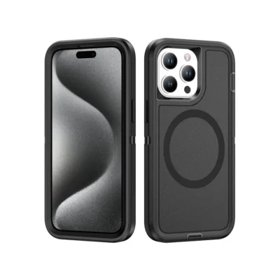 iPhone 15 Pro Max heavy duty rugged magnetic charger case