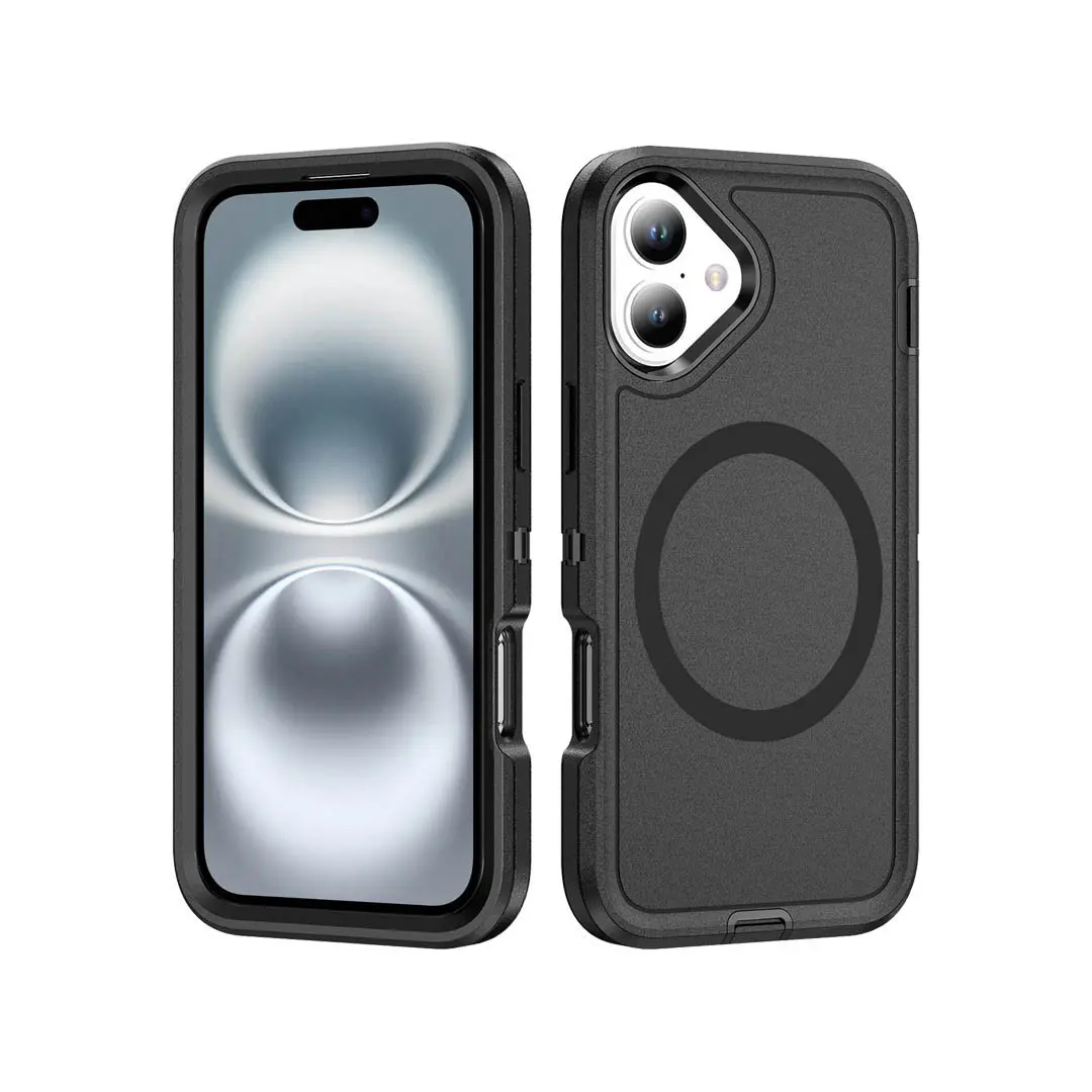 iPhone 16 Plus heavy duty rugged magnetic charger case