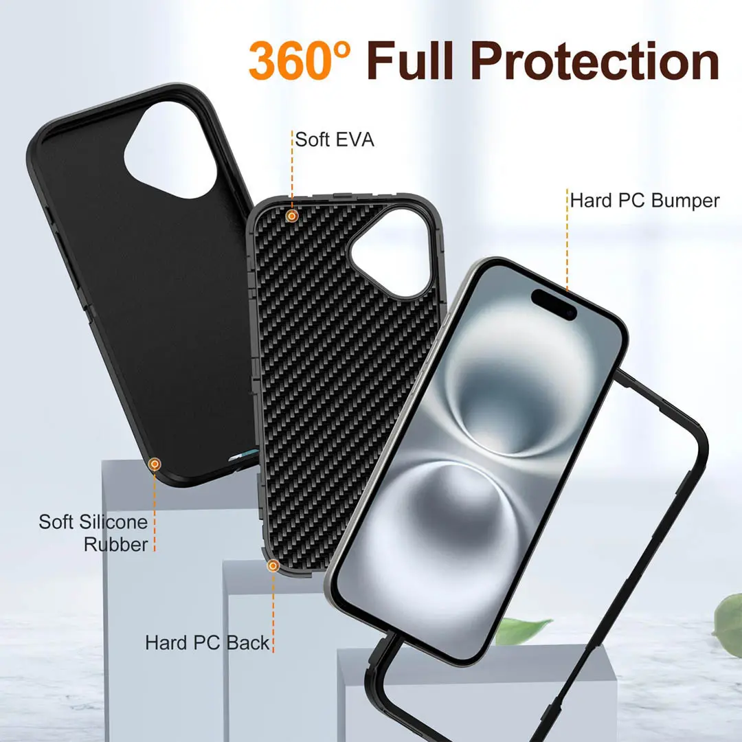 iPhone 16 Plus Heavy Duty Rugged Magnetic Charger Case - Image 4