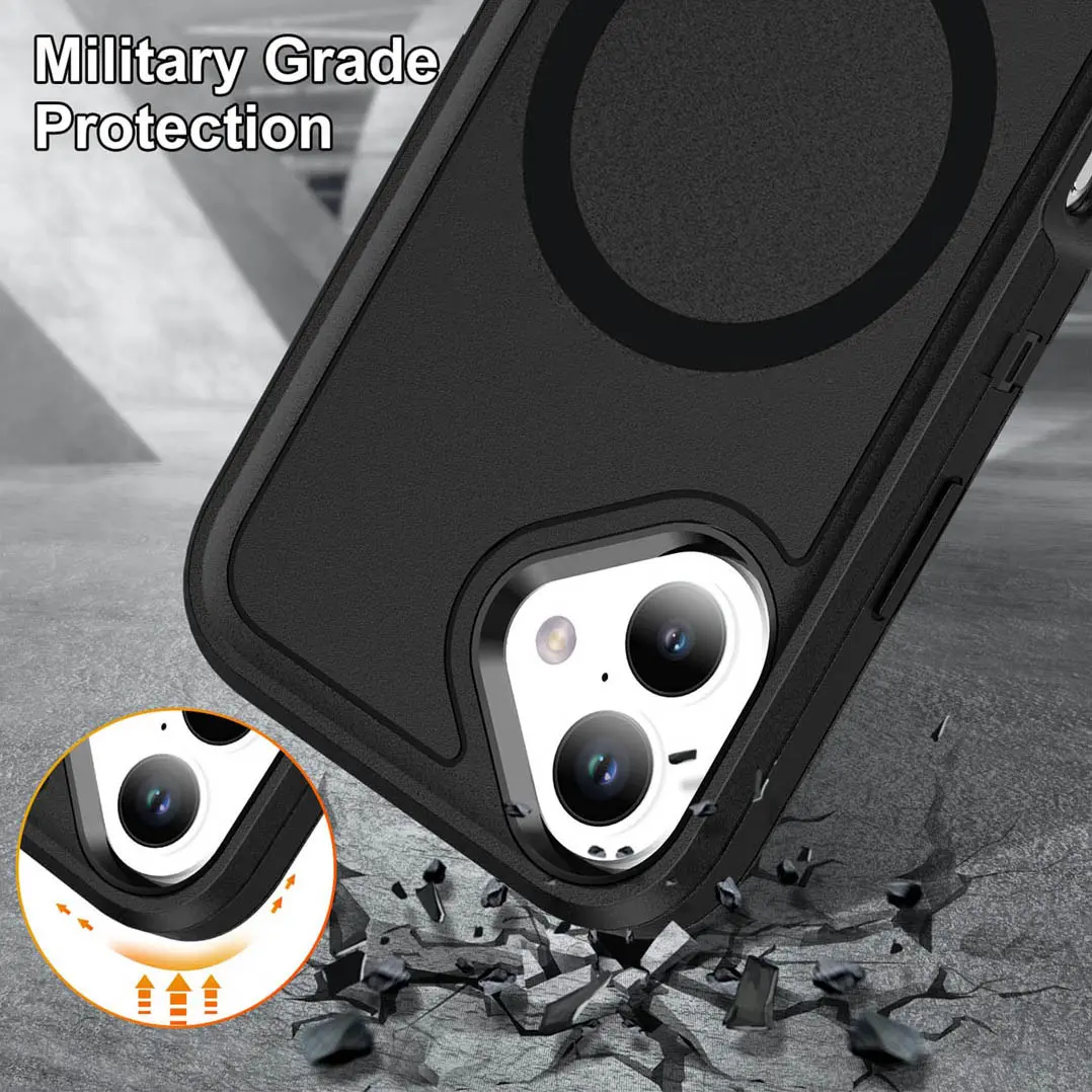 iPhone 16 Plus Heavy Duty Rugged Magnetic Charger Case - Image 6