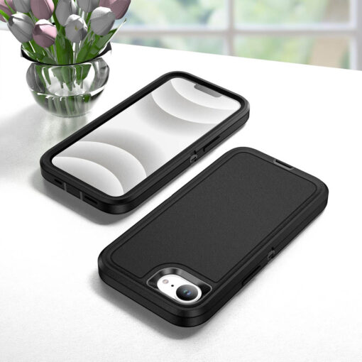 iPhone 16e Heavy Duty Case - Black | Military Drop Protection | Rugged Protection | Anti-Scratch - Image 7