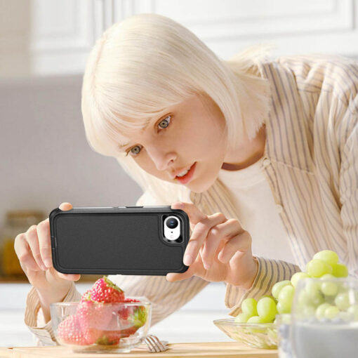 iPhone 16e Heavy Duty Case - Black | Military Drop Protection | Rugged Protection | Anti-Scratch - Image 8