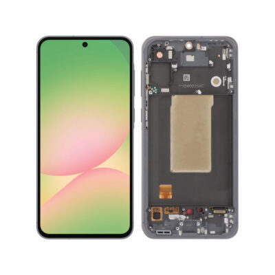 Samsung Galaxy A56 graphite replacement screen with frame SM-A566