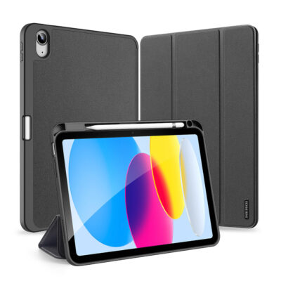 iPad 11 / iPad 10 Full Cover Folio Case - Black | Domo Series by Dux Ducis