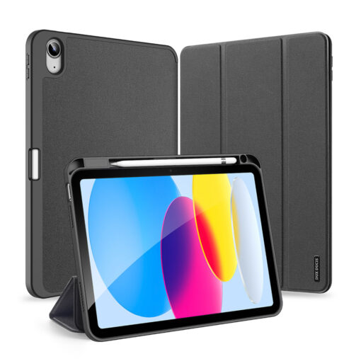 iPad 11 / iPad 10 Full Cover Folio Case - Black | Domo Series by Dux Ducis
