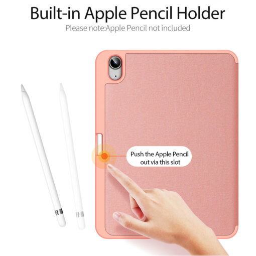 iPad 11 / iPad 10 Full Cover Folio Case - Rose Pink | Domo Series by Dux Ducis - Image 3
