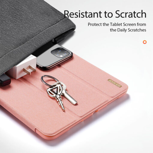 iPad 11 / iPad 10 Full Cover Folio Case - Rose Pink | Domo Series by Dux Ducis - Image 5