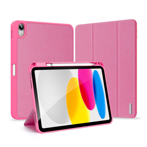 iPad 11 / iPad 10 Full Cover Folio Case - Rose Pink | Domo Series by Dux Ducis