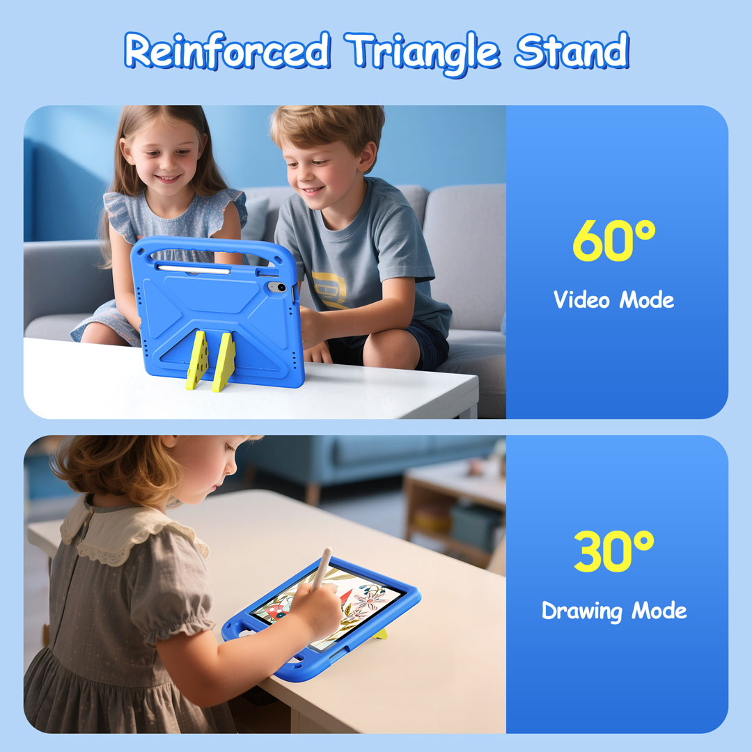 iPad 11 / iPad 10 Kids Anti-Drop Case - Blue | Puff Series by Dux Ducis - Image 7