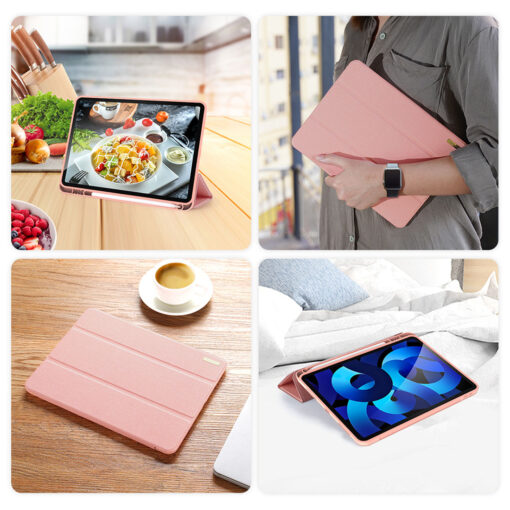 iPad Air 11" / Air 5 / Air 4 Full Cover Folio Case - Pink | Domo Series by Dux Ducis - Image 9
