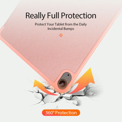 iPad Air 11" / Air 5 / Air 4 Full Cover Folio Case - Pink | Domo Series by Dux Ducis - Image 10