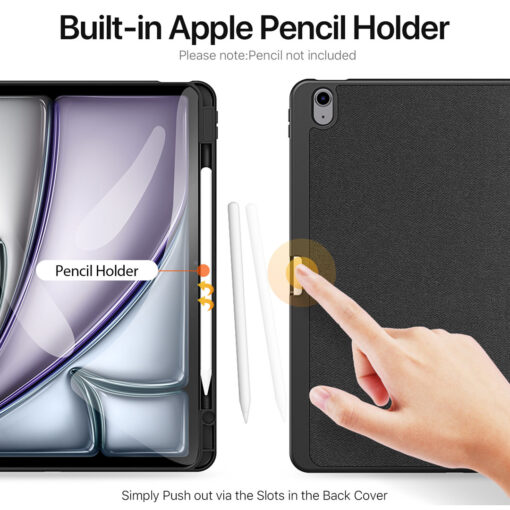 iPad Air 13" (2024/2025) Full Cover Folio Case - Black | Domo Series by Dux Ducis - Image 3