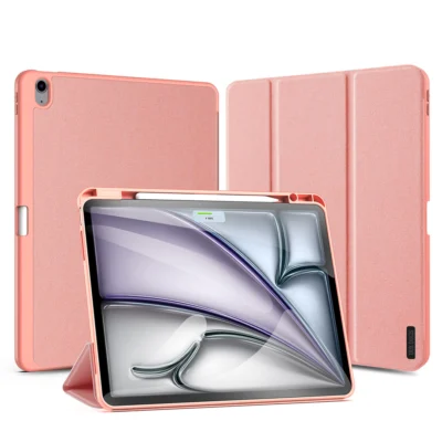 iPad Air 13-inch (M4) case auto sleep wake pink Dux Ducis DOMO Apple Pencil holder