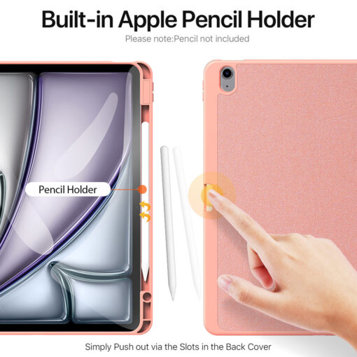 iPad Air 13" (2024/2025)  Full Cover Folio Case - Pink | Domo Series by Dux Ducis - Image 3