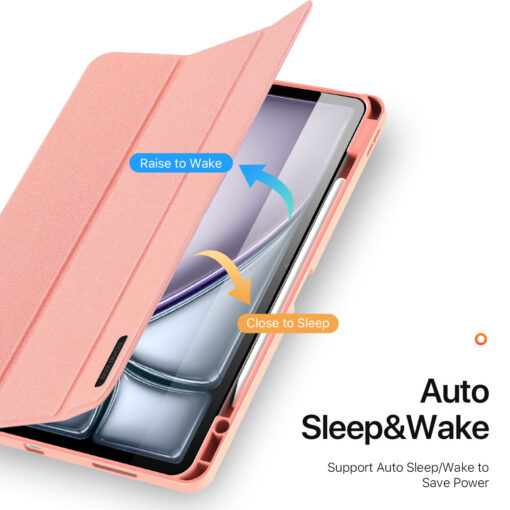 iPad Air 13" (2024/2025)  Full Cover Folio Case - Pink | Domo Series by Dux Ducis - Image 8