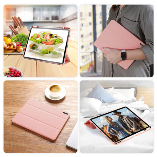 iPad Air 13" (2024/2025)  Full Cover Folio Case - Pink | Domo Series by Dux Ducis - Image 9