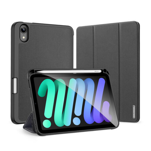 iPad Mini 7 / Mini 6 Full Cover Folio Case - Black | Domo Series by Dux Ducis