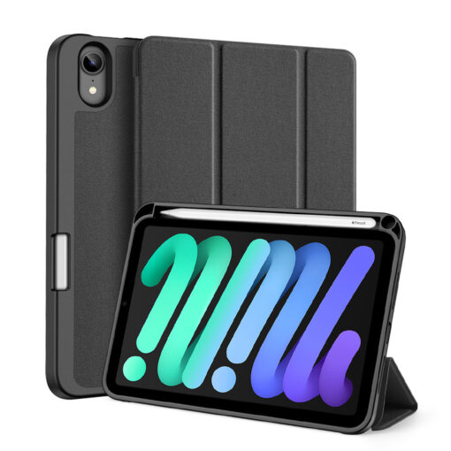 iPad Mini 7 / Mini 6 Full Cover Folio Case - Black | Domo Series by Dux Ducis - Image 2